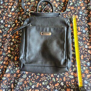 Rosetti black leather bacpack, small.